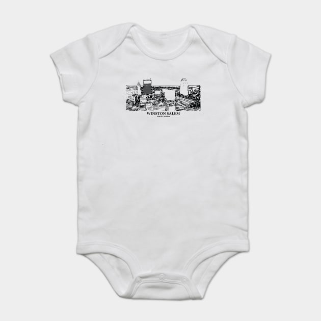 Winston Salem - North Carolina Baby Bodysuit by Lakeric